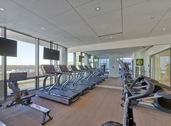 State of the art fitness center with yoga studio